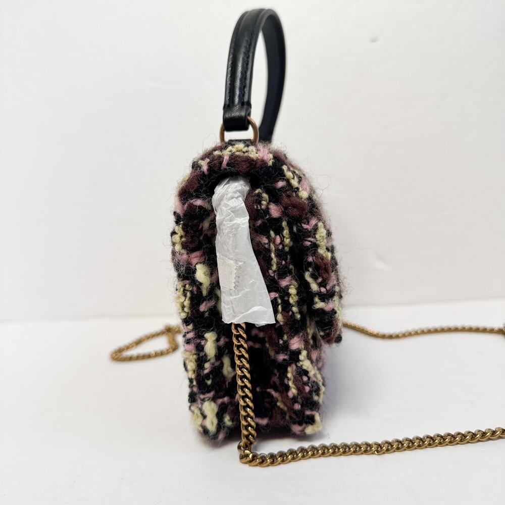 Tory Burch New Mini Kira Tweed Top Handle Chain Wallet Crossbody - Picture 7 of 16
